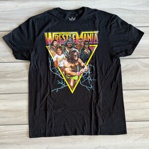 WWE WrestleMania Tee Black Large  NWT